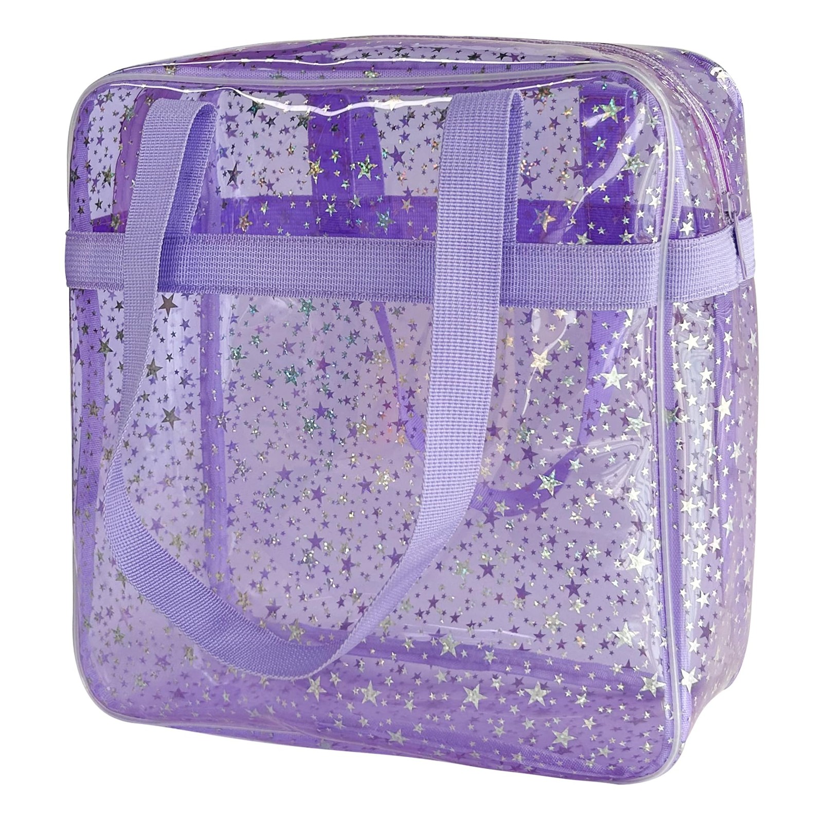 Star PVC Beach Bag 11.81*11.81*3.94 inch Waterproof Small Tote with Handle fo…