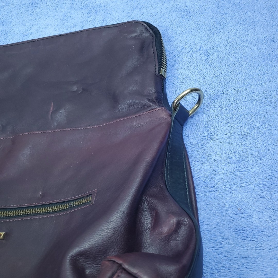 A. Bellucci Purse Burgundy Pebbled Leather Shoulder Bag Made in Italy