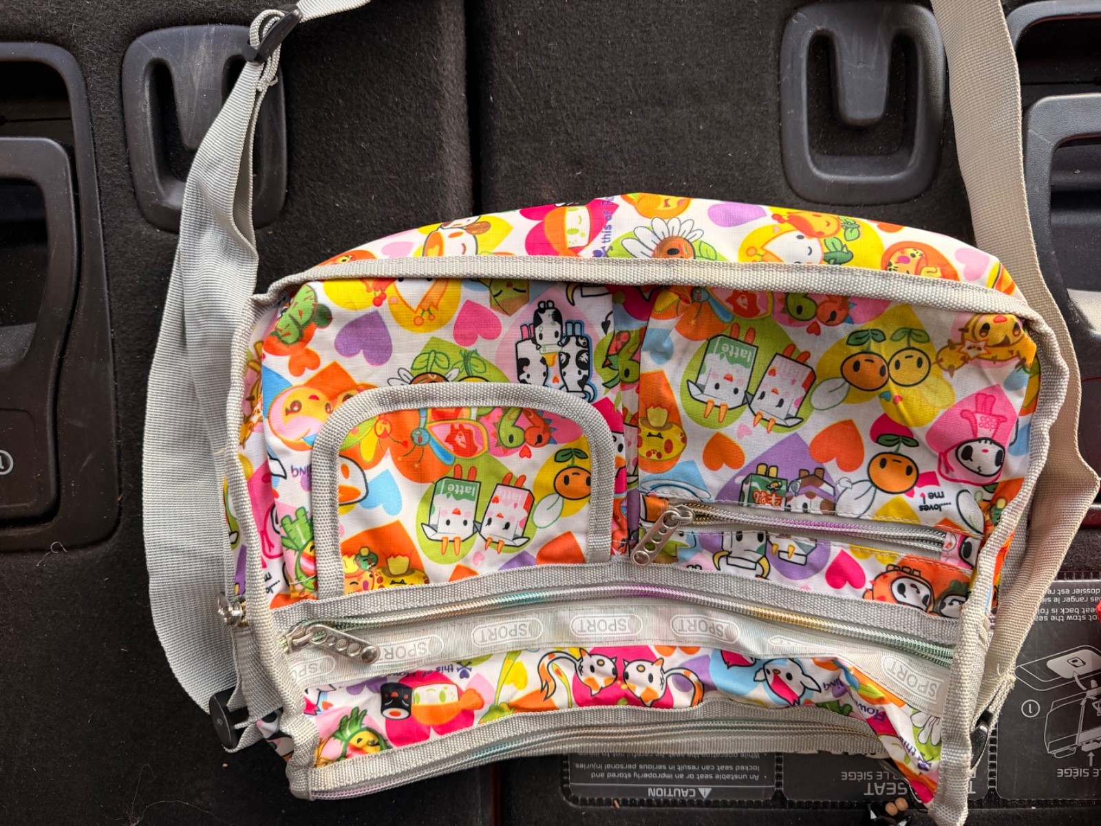 Le SportSac Crossbody Bag Womens Medium Multicolor Tokidoki Character Print