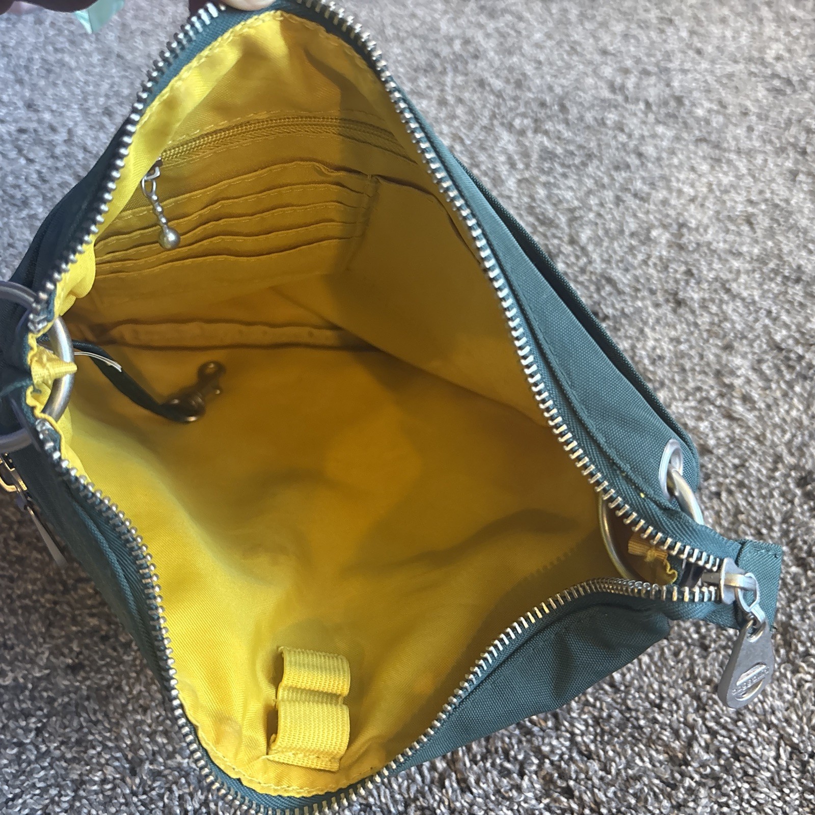 Baggallini Sydney Olive Green Multi-Pocket Nylon Adjustable Crossbody Bag Set