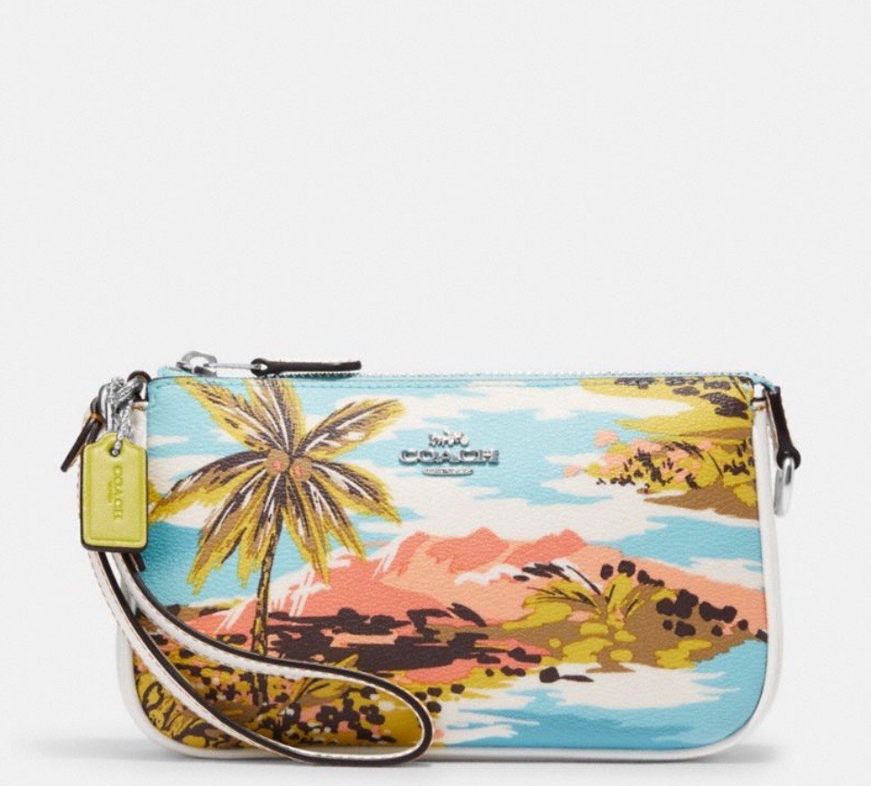 NWTCOACH Nolita 19 IN Canvas Leather With Hawaiian Print