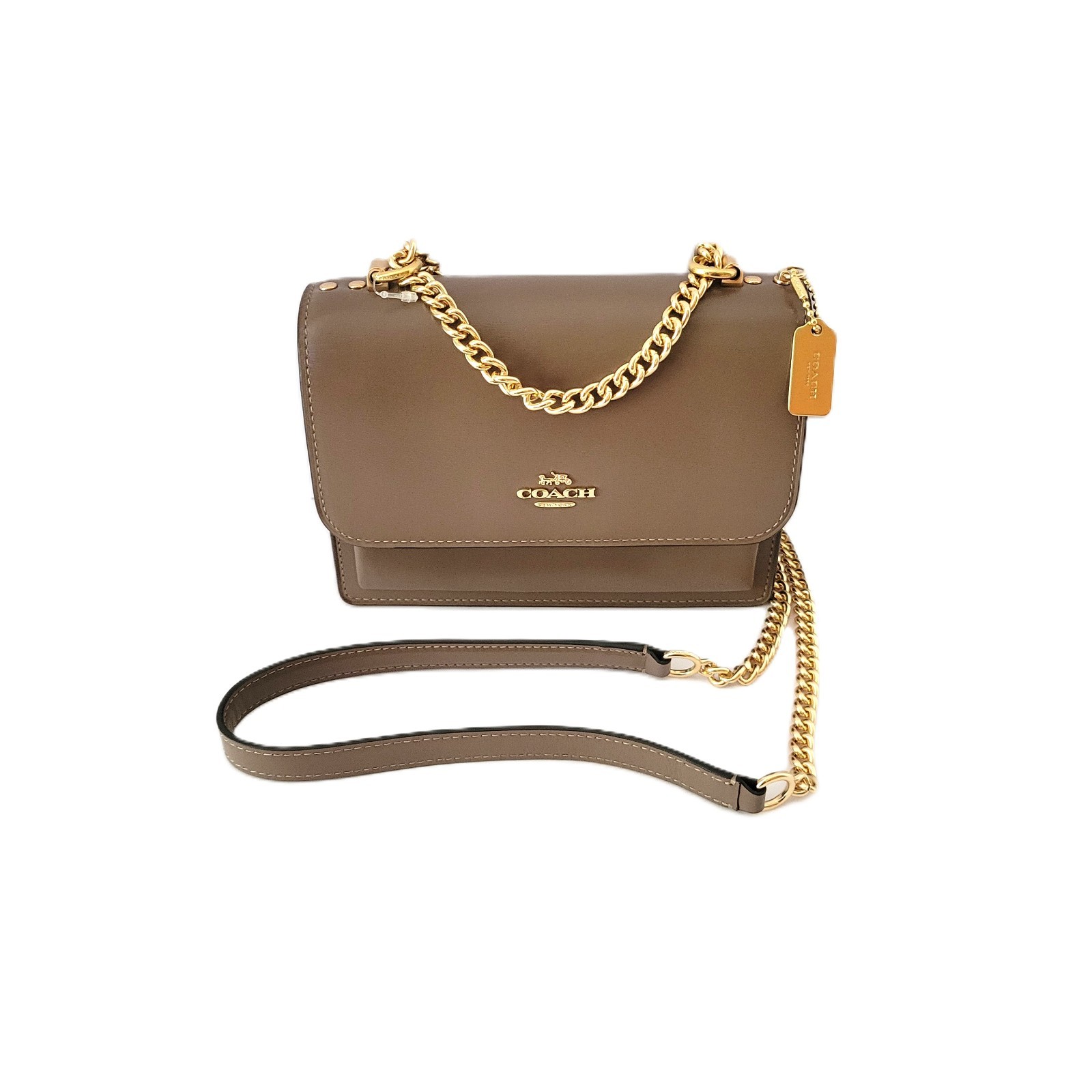 Coach CBI23 Mini Klare Crossbody Small Calf Leather Handbag Dark Stone