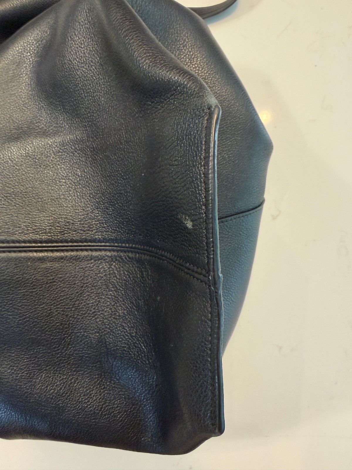 A.P.C. Maiko Black Full-Grain Leather Shopper Tote