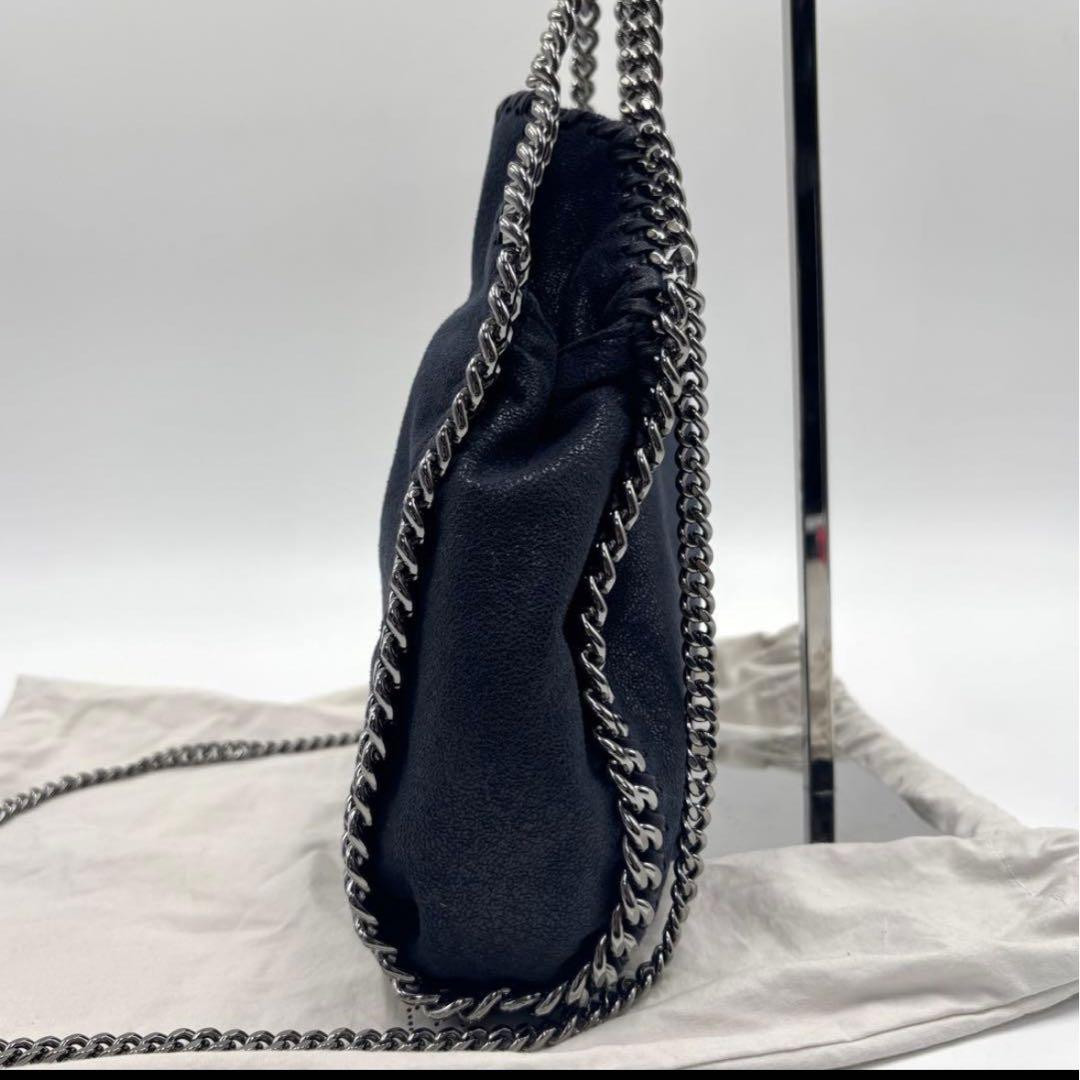 Stella McCartney Falabella MiniTote Bag Chain Shoulder Vegan Leather Navy