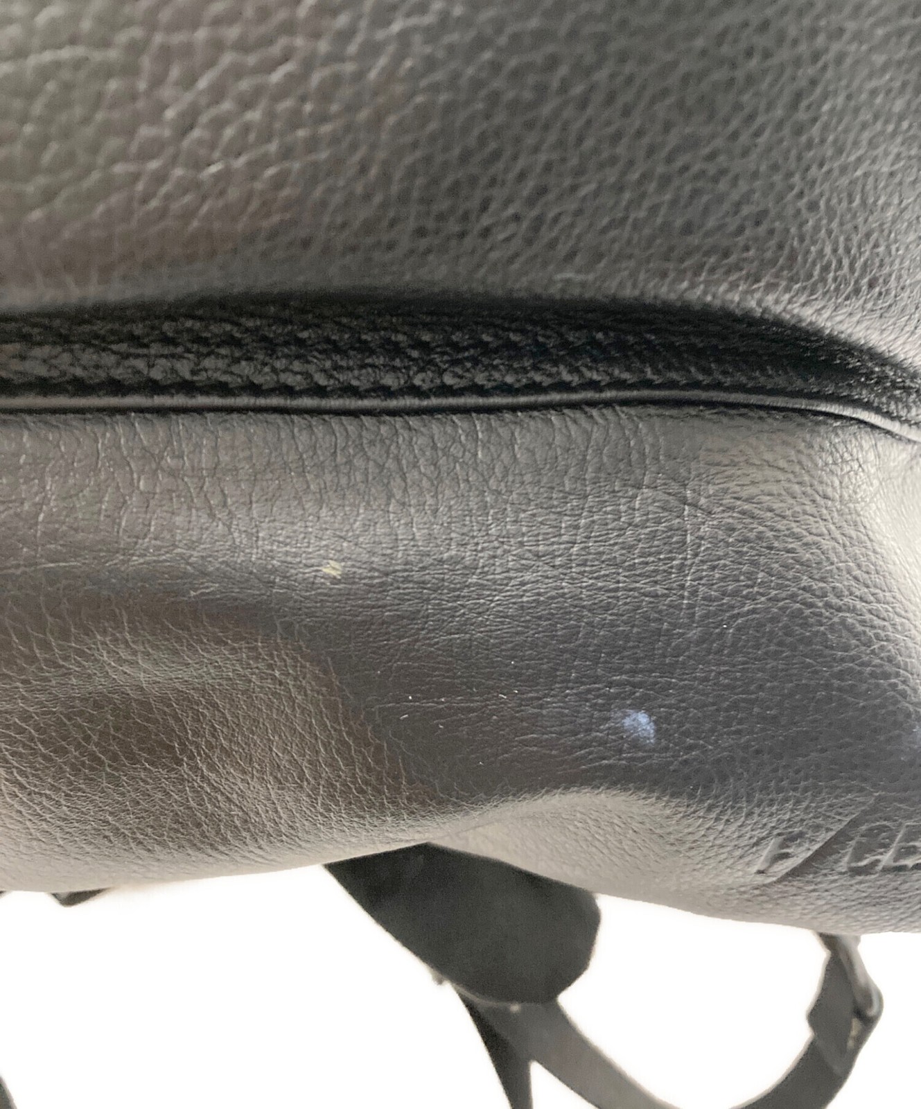 F CE 2Way Bag Black Leather Authentic From Japan