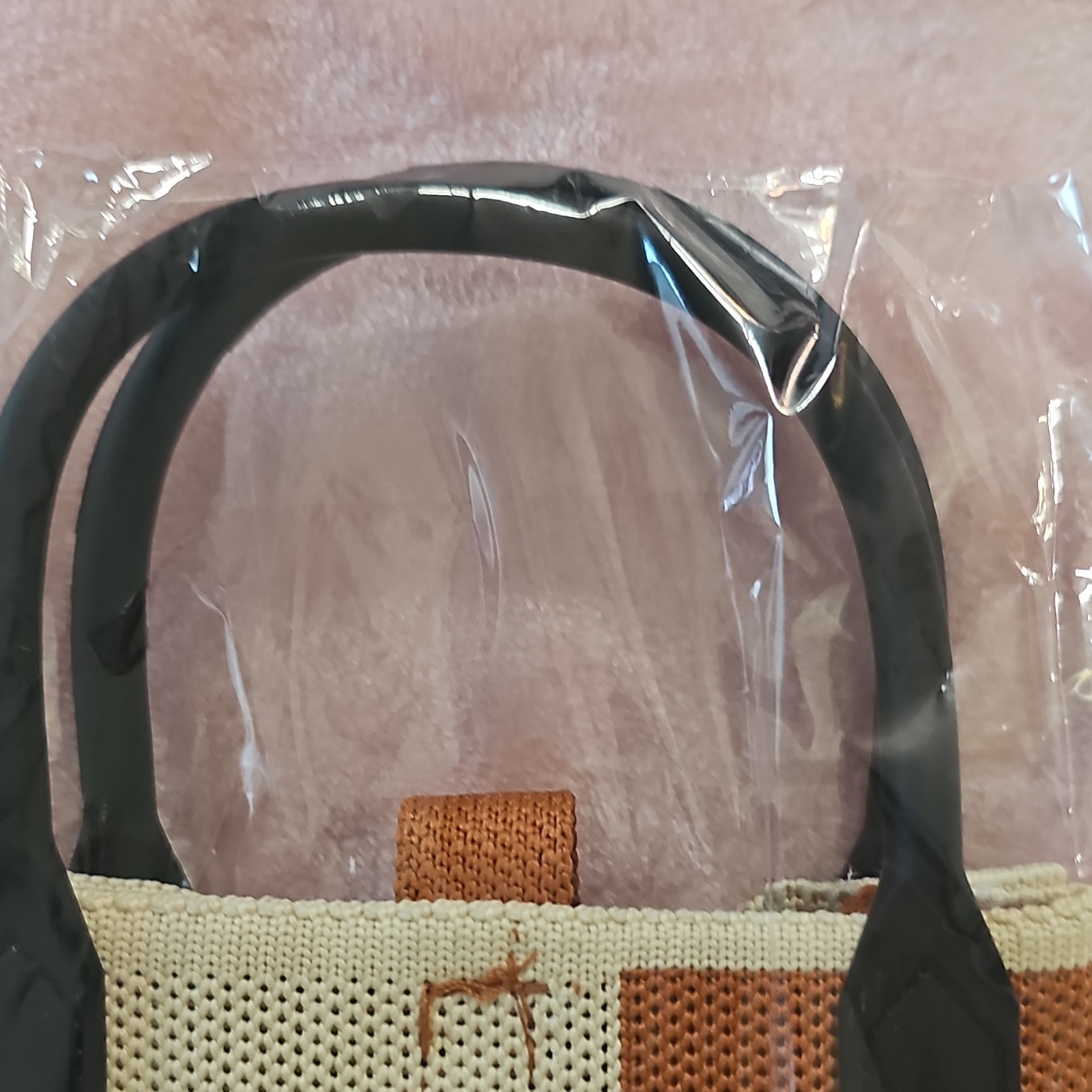 Small Cat Animal Print Crossbody Bag Top Handle Snap Closure Beige/Brown Black