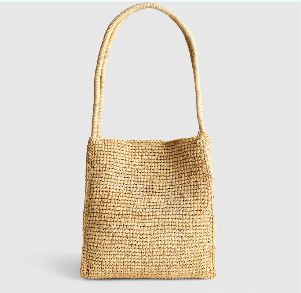 Madewell Lexington Small Raffia Tote Bag for Women