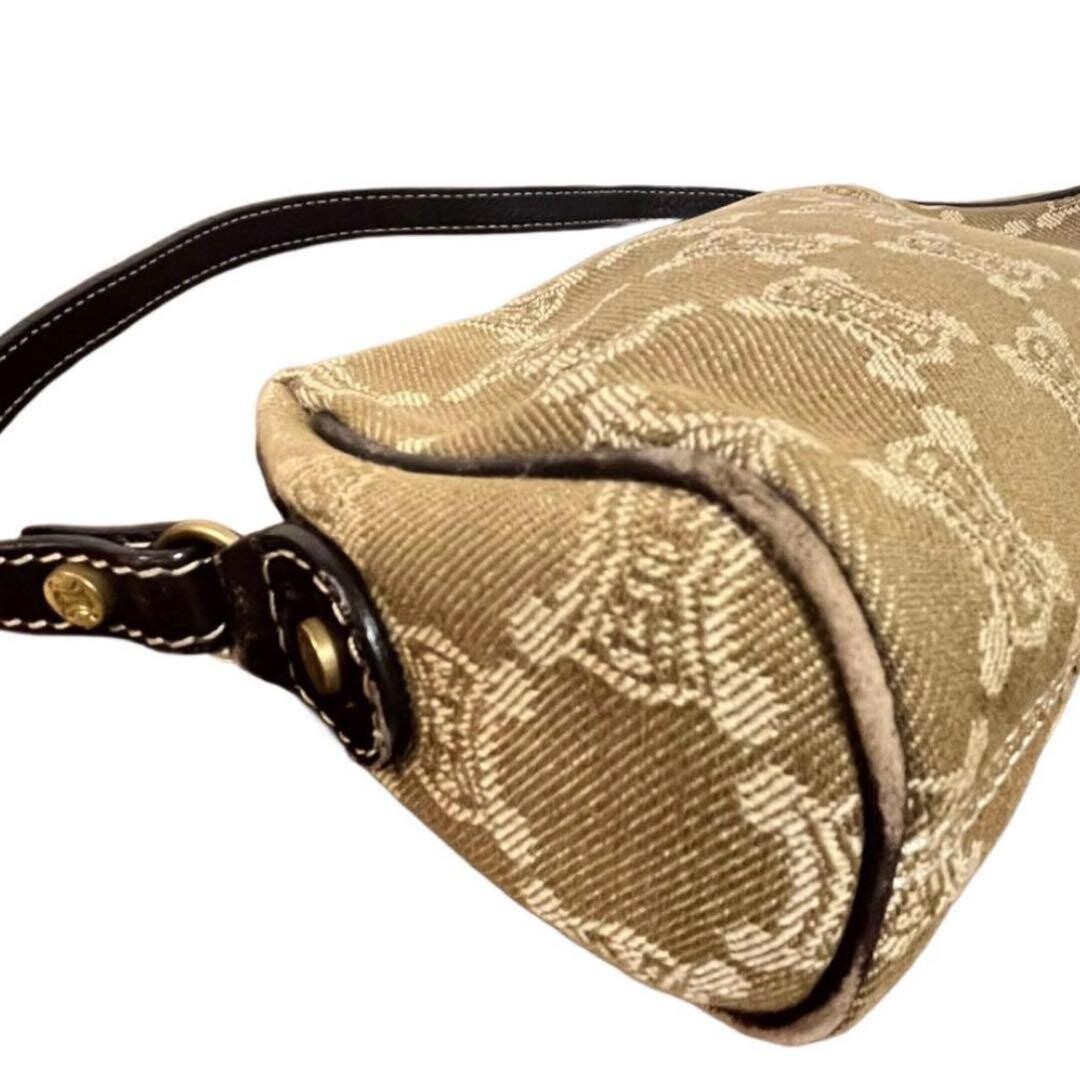 CELINE Shoulder Hand Bag Pouch Pochette Triomphe Canvas Vintage Auth From Japan