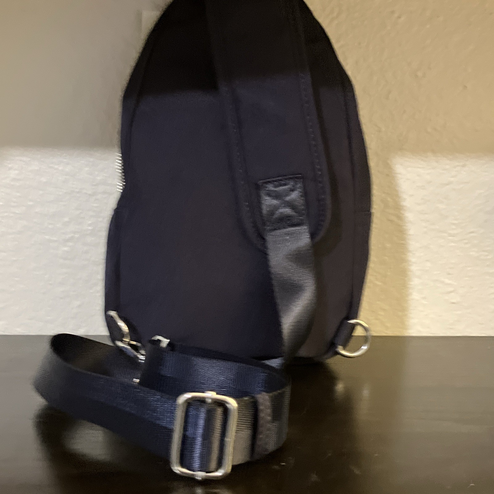 Madison West Navy Sling Cross Body Backpack Bag Adjustable Strap Pockets