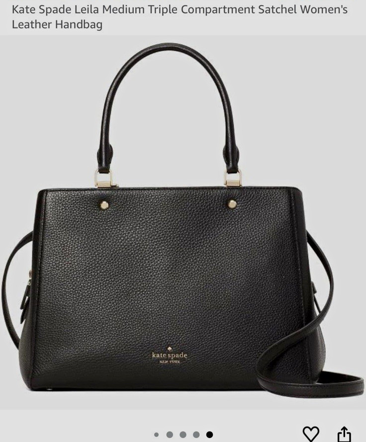 kate spade new york Leila Medium Triple Compartment Satchel Black, Gold
