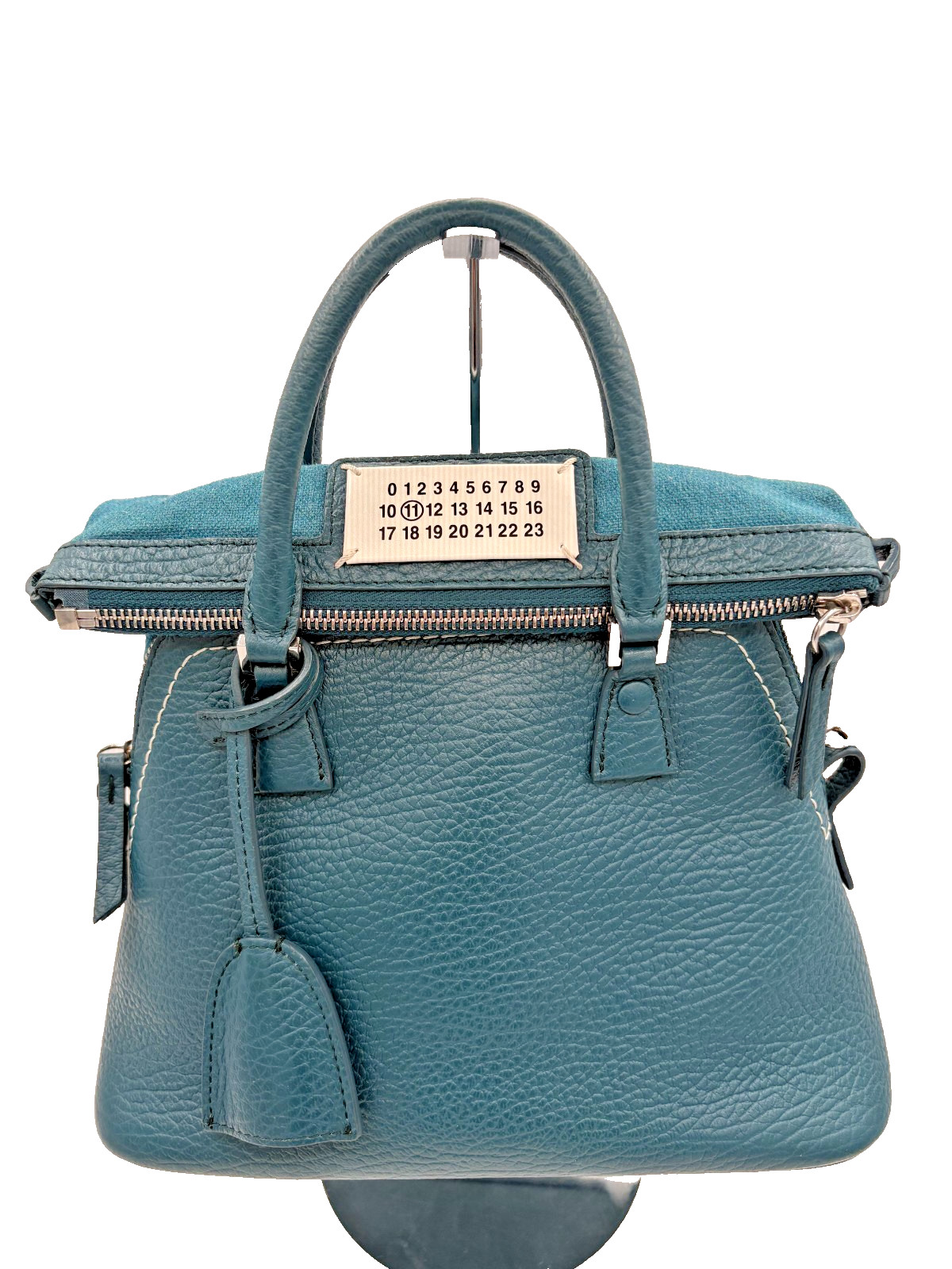 Maison Margiela 5AC Leather Handbag Shoulder Bag Teal Blue Green Made in Italy