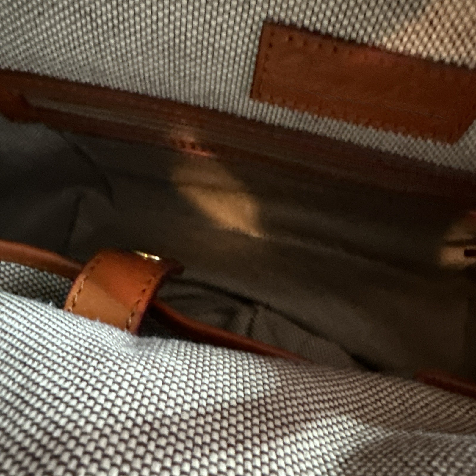 Dooney & Bourke Nina Cloth Fabric Leather Trim Classic Letter Satchel New Large