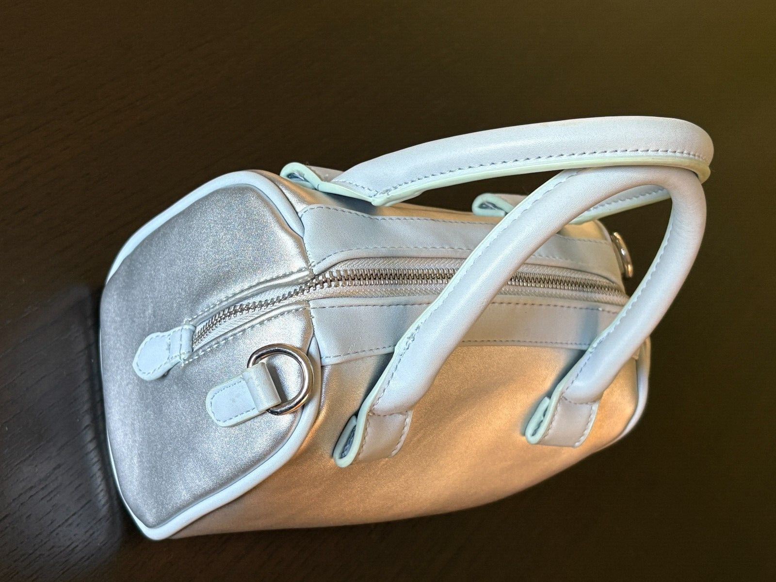 URBAN OUTFITTERS Small Satchel Bag Removable Crossbody Strap Baby Blue 7X6 Inch