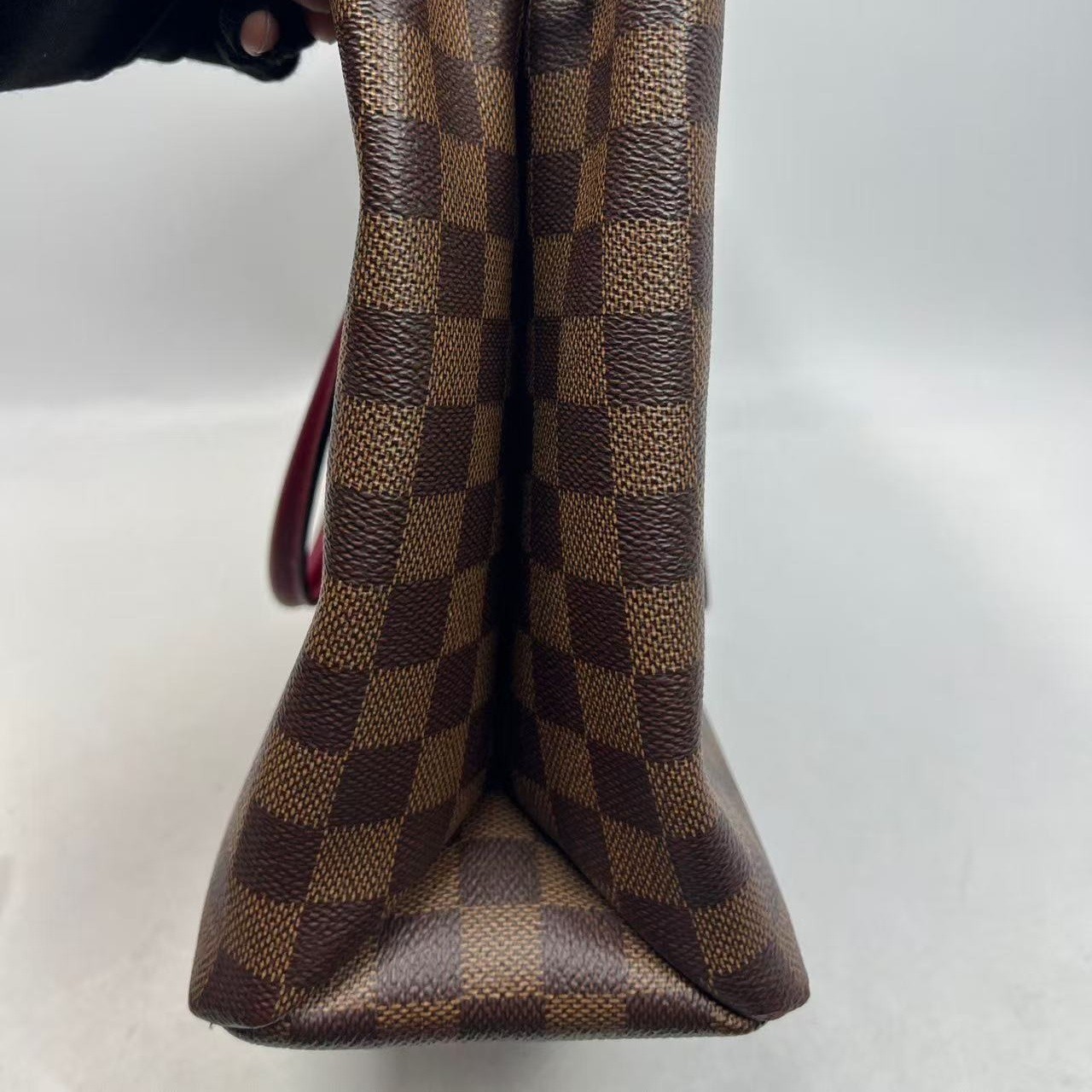 Louis Vuitton LV Riverside Damier Ebene Bordeaux Canvas Tote Bag