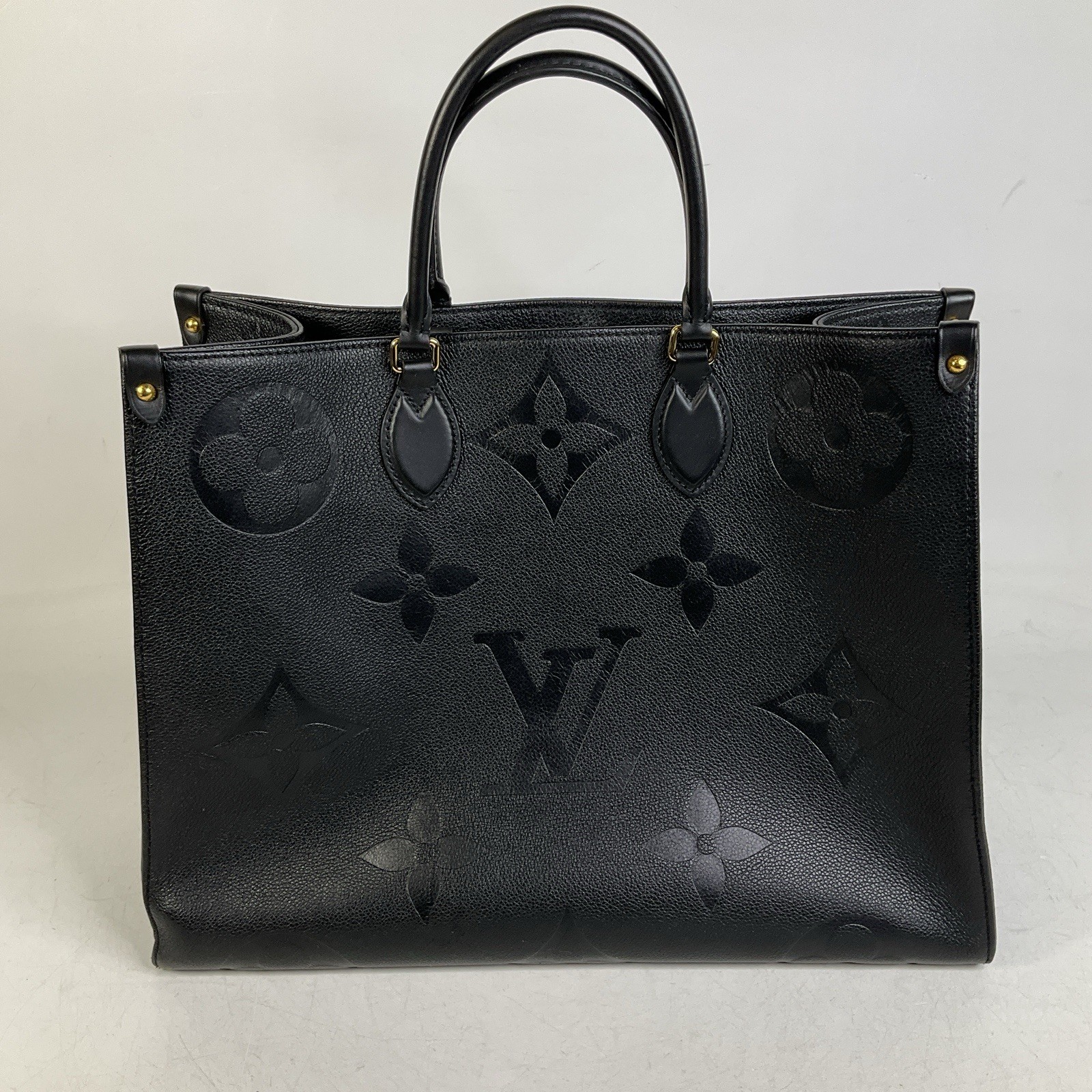 Louis Vuitton OnTheGo GM Monogram Empreinte Black Leather Shoulder Tote