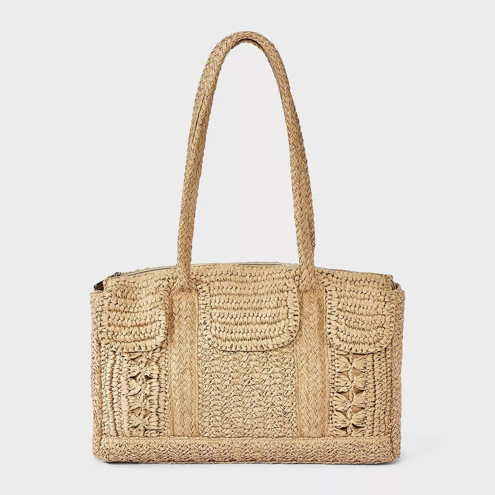 Straw Satchel Tote Bag – A New Day Natural
