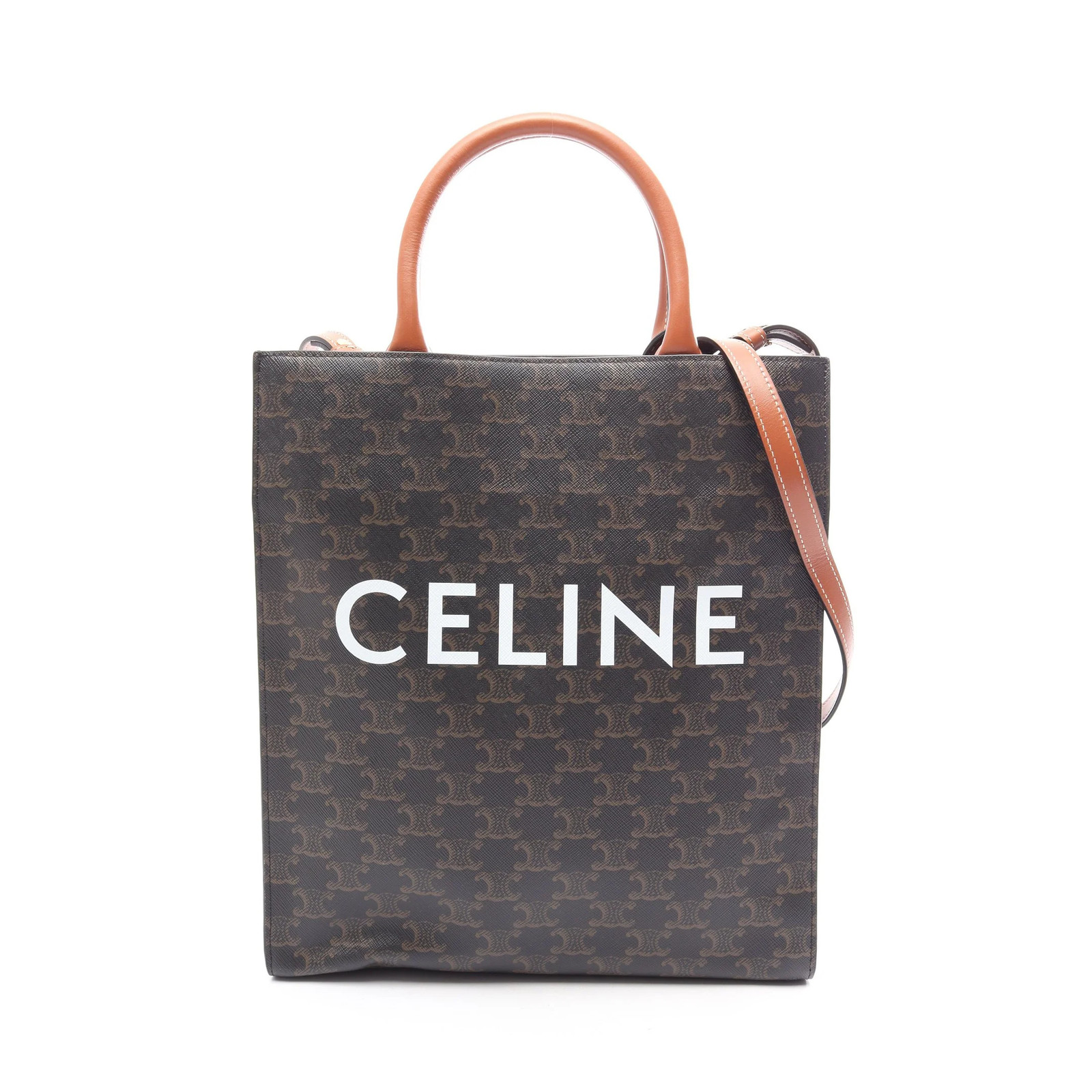Celine Cabas 2WAY Tote Bag Black PVC #RCB13603