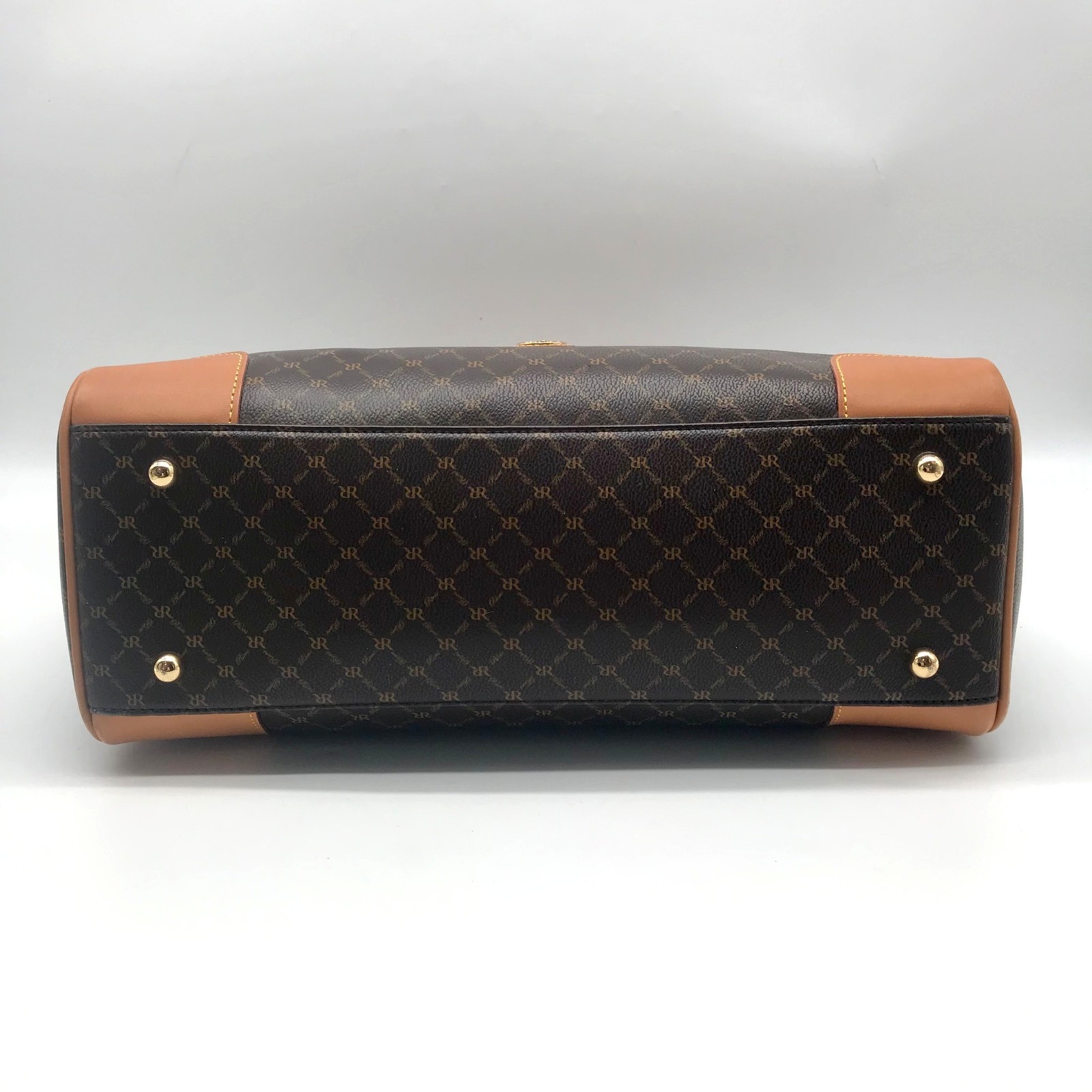 Rioni Brown Canvas Princess Convertible Satchel