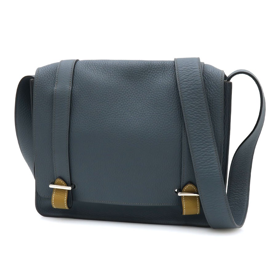 Hermes Steve Caporal 27 27 Taurillon Clemence Navy Shoulder Bag 2013 #SAB16874