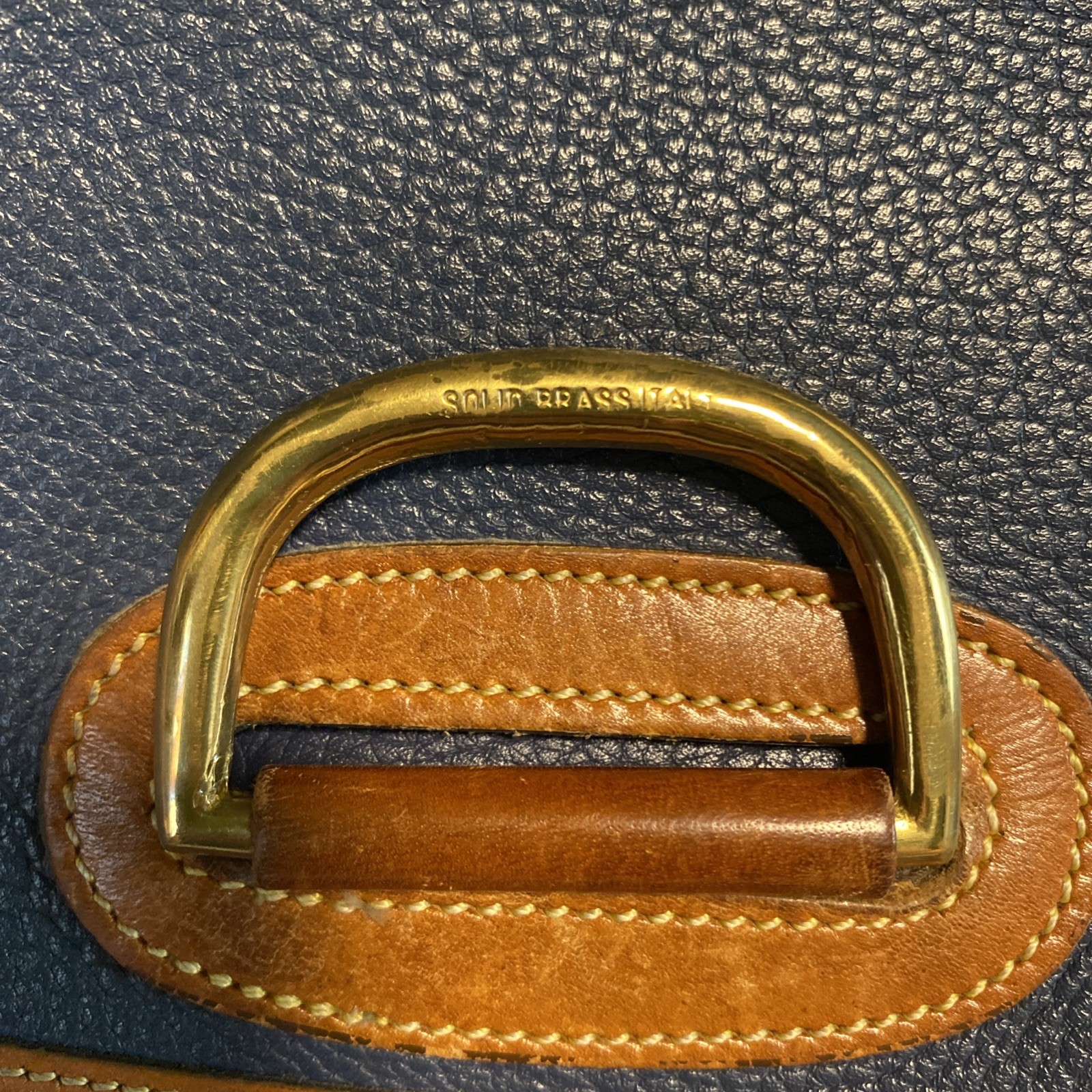Vintage 1980s DOONEY & BOURKE Blue All Weather Leather Crossbody Handbag