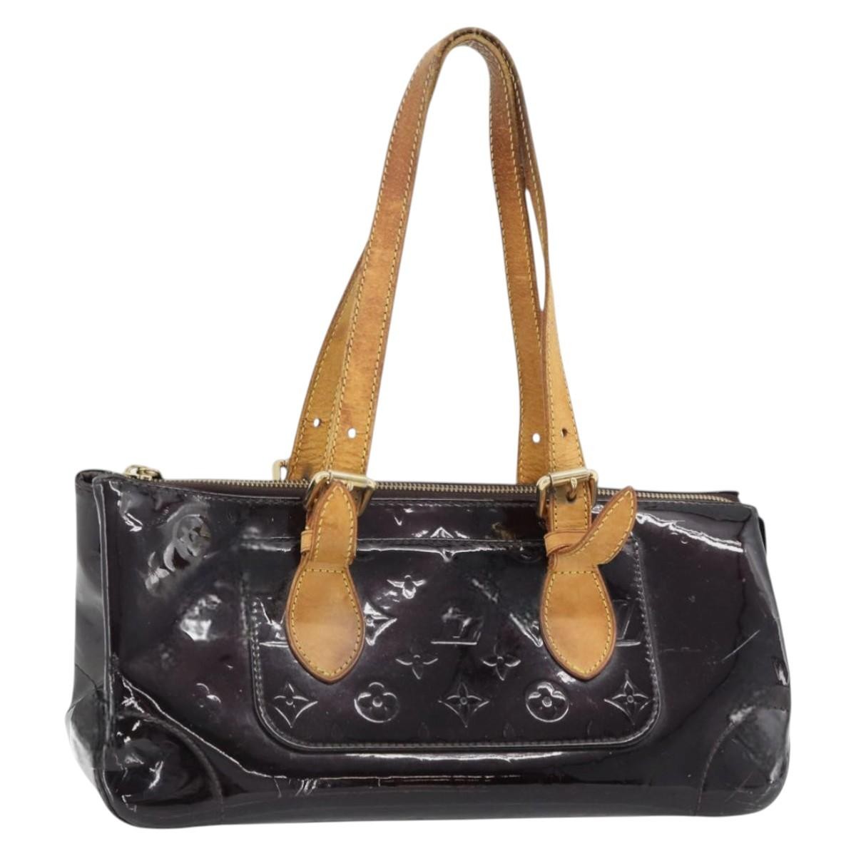 LOUIS VUITTON Monogram Vernis Rosewood Avenue Bag Amarante M93510 Auth 181119