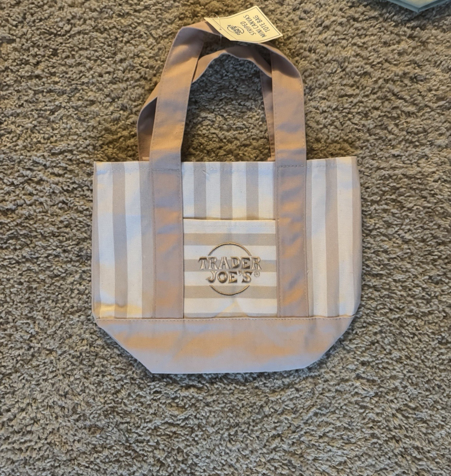 Trader Joe’s Mini Pastel Striped Tote Bag Set of 4 NWT Limited Edition 2026