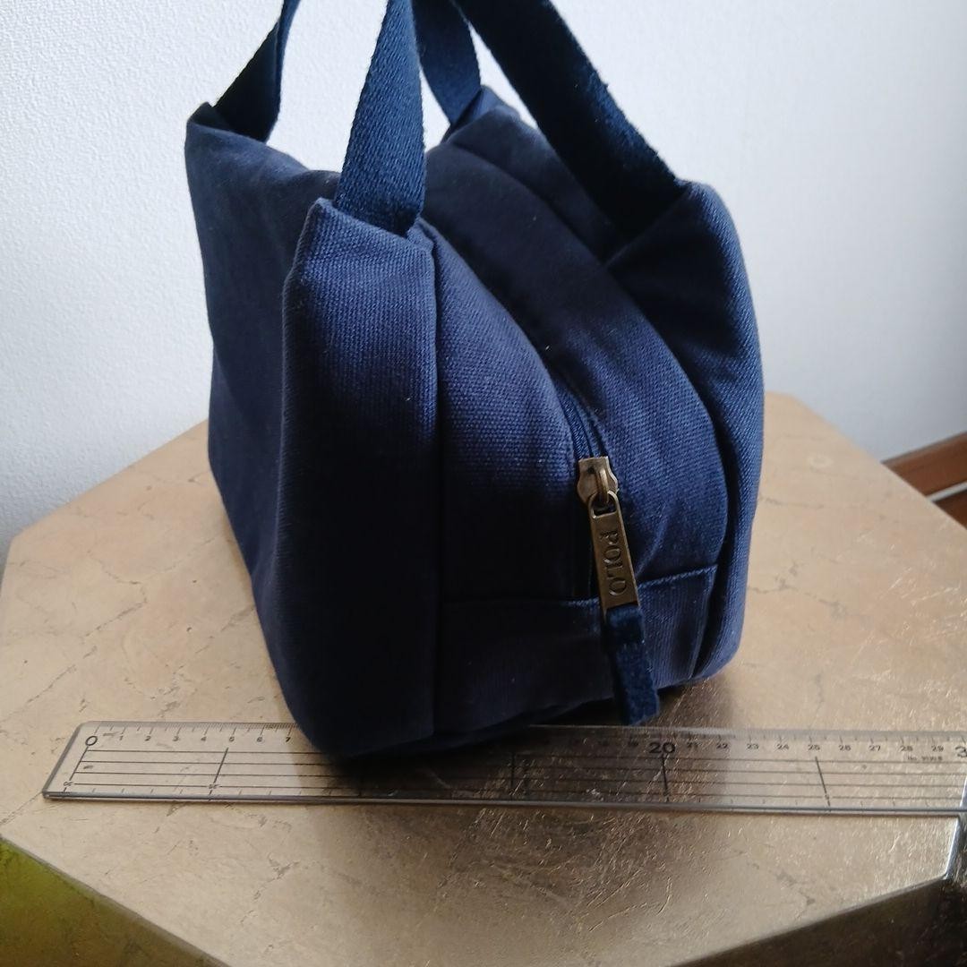 POLO RALPH LAUREN navy canvas tote bag