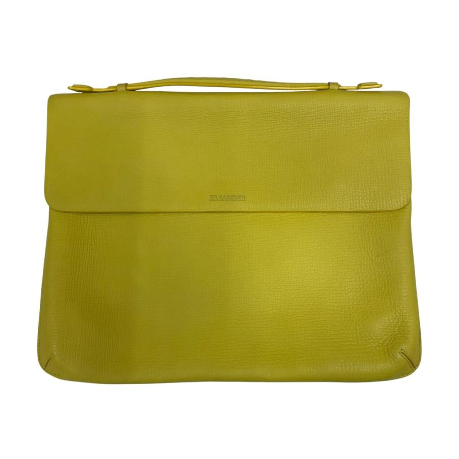 JIL SANDER Bag: Handbag Clutch Yellow W39*H28cm w/dust bag;