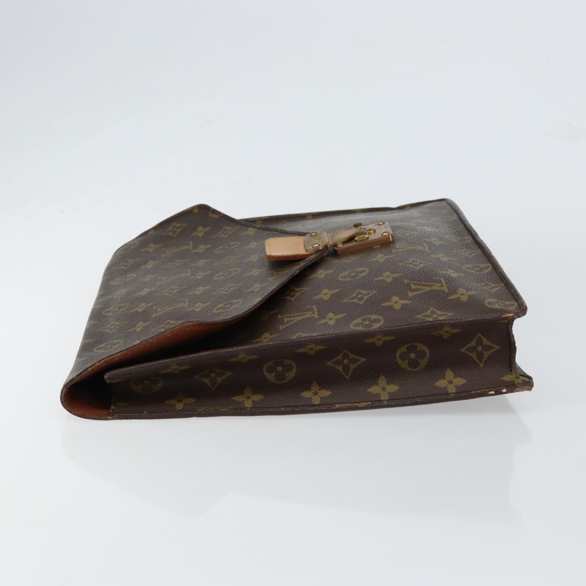 LOUIS VUITTON Monogram Porte Documents Senatur Briefcase M53335 LV Auth bs30830