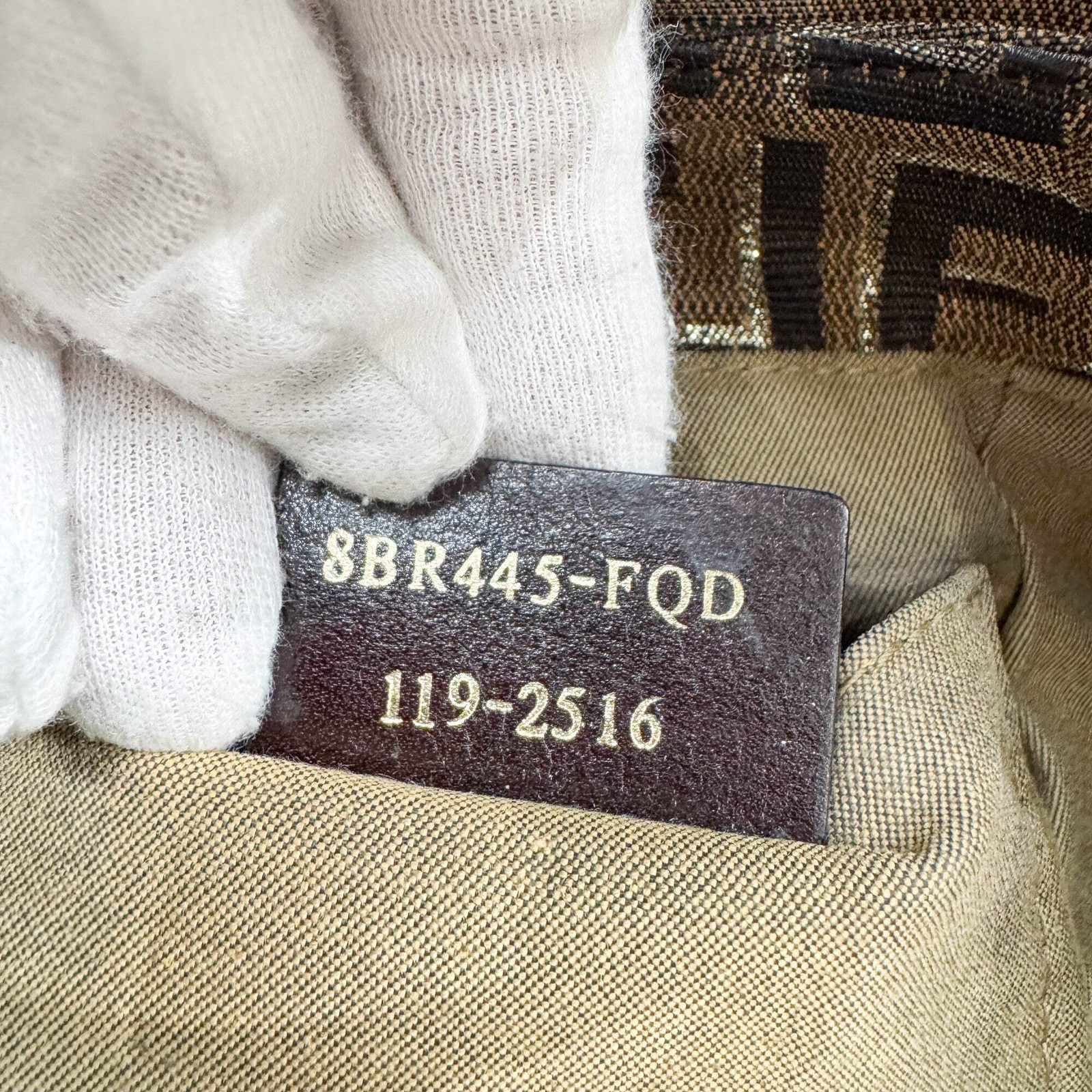 FENDI Chef Brown Zucca Canvas Shoulder Bag