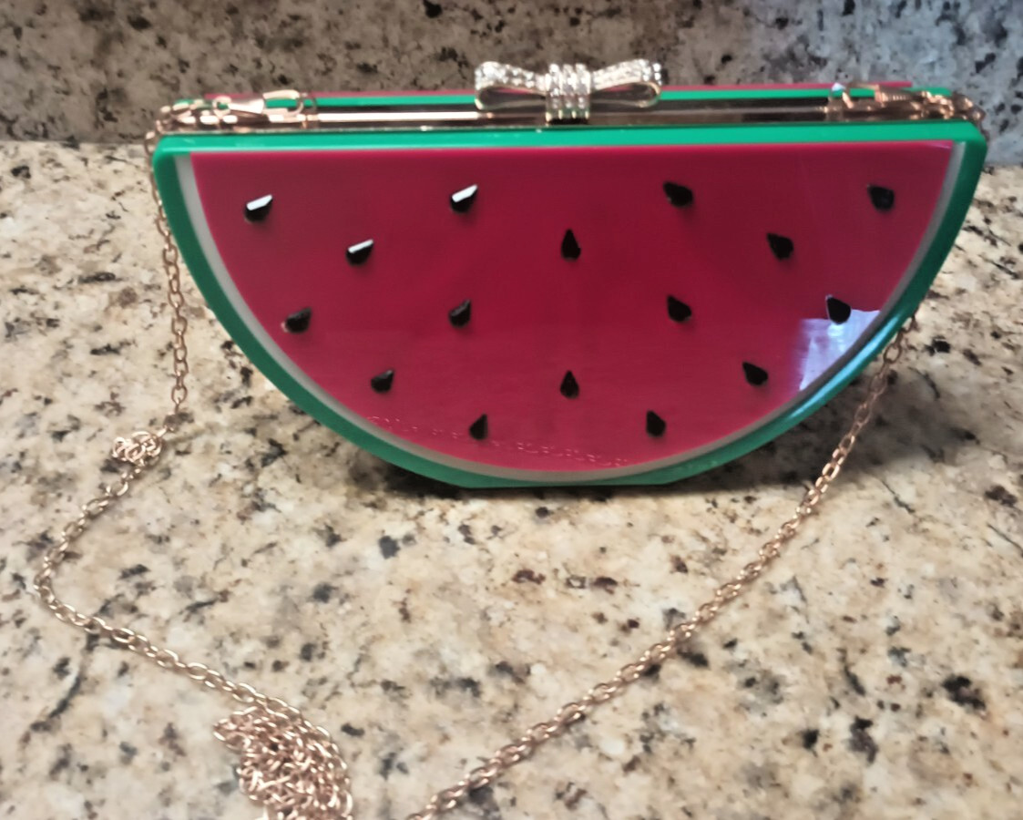 Acrylic Watermelon Purse Crossbody Clutch Summer Fun Aclectic Art Purse