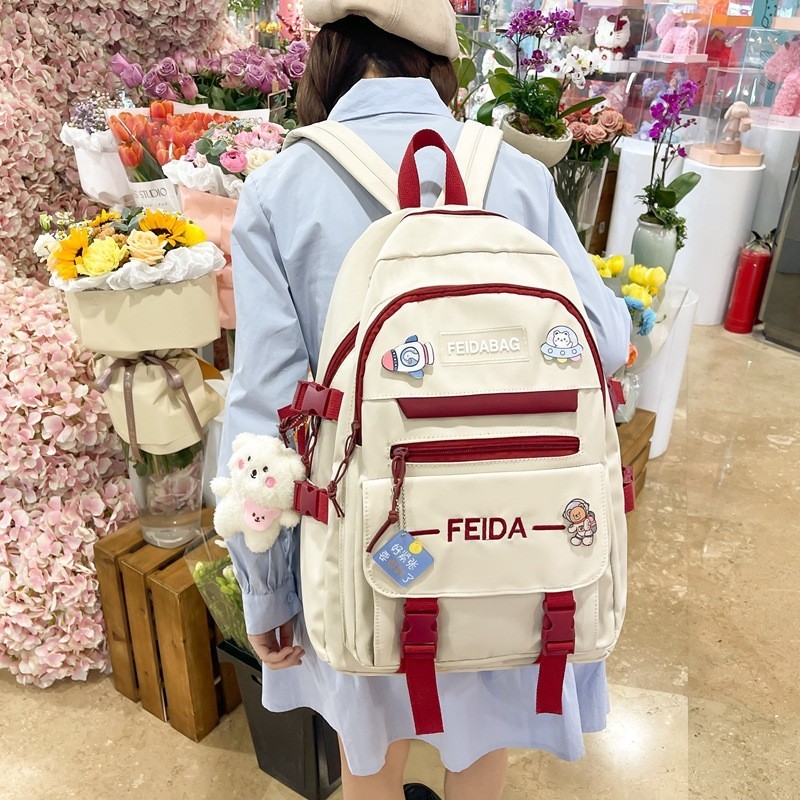 Korean Style Backpack Cute School Bag for Teen Girls College Laptop Travel Bag