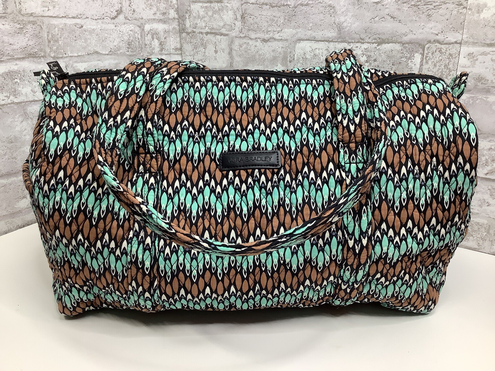 Vera Bradley Sierra Stream Large Duffel Bag Handbag Travel 18”x10” NWOT