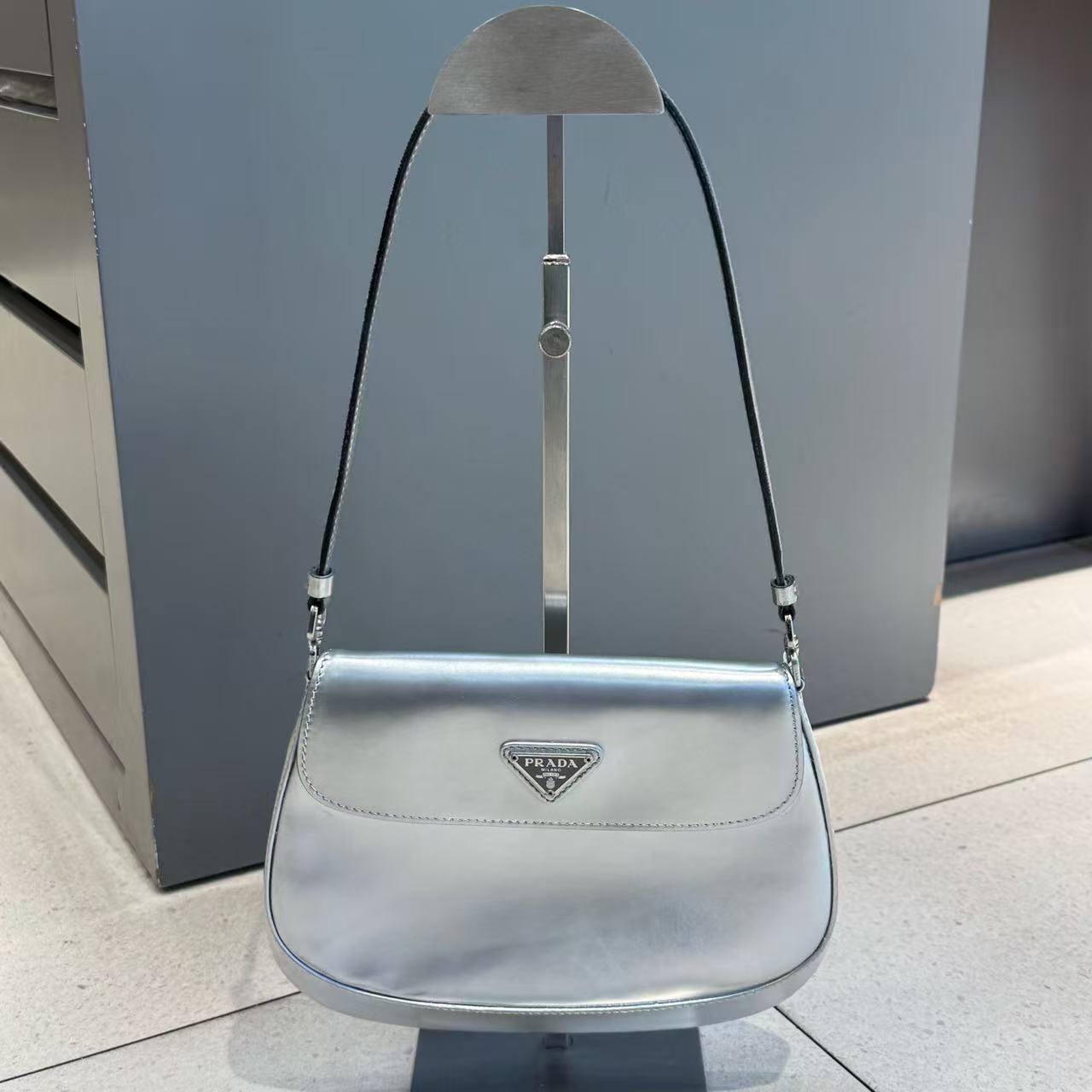 PRADA Cleo Spazzolato Leather Small Flap Shoulder Bag Iconic