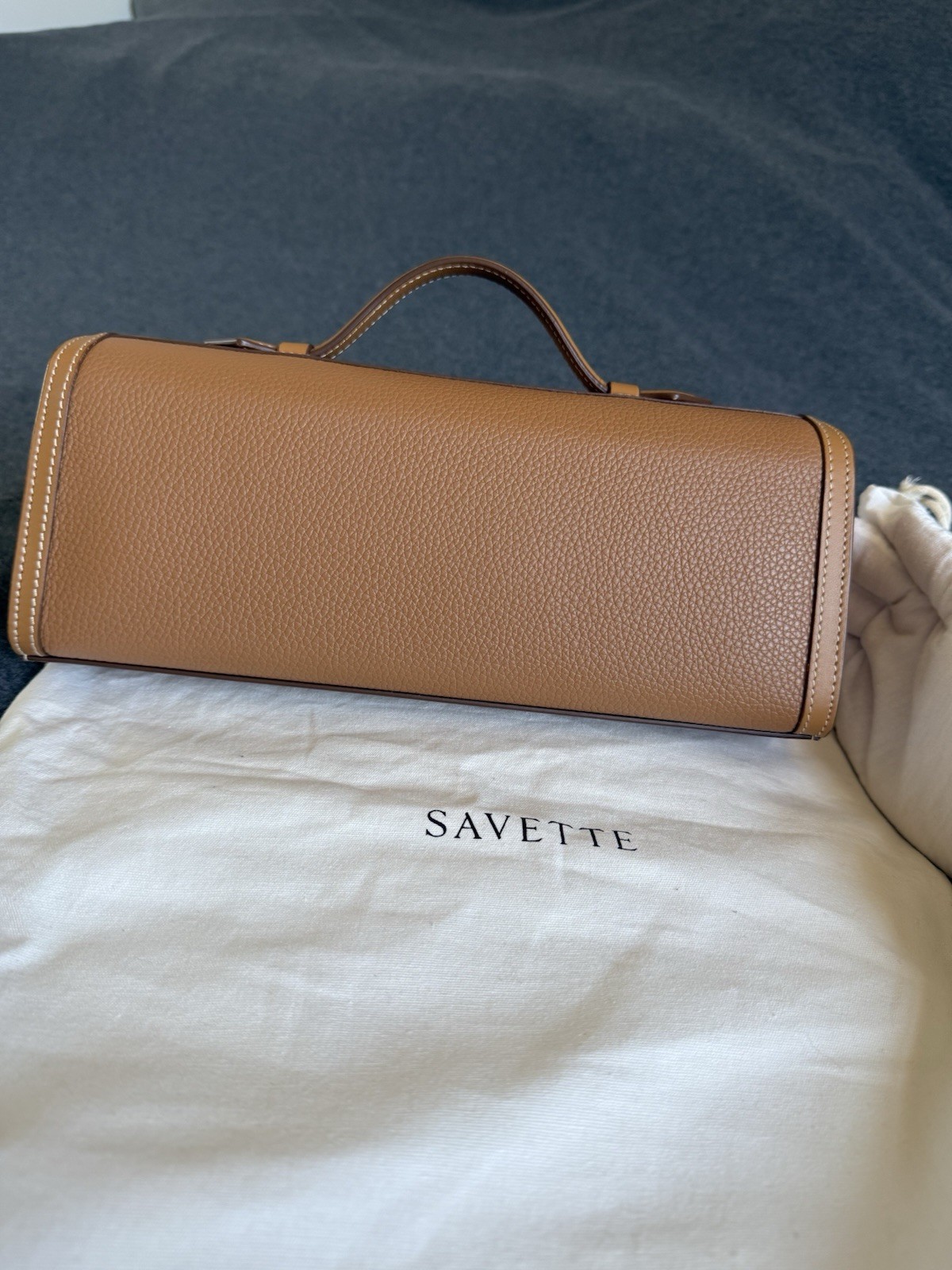 Savette Slim Symmetry Pochette In Saddle Mixed Leathers Limited Edition 2023