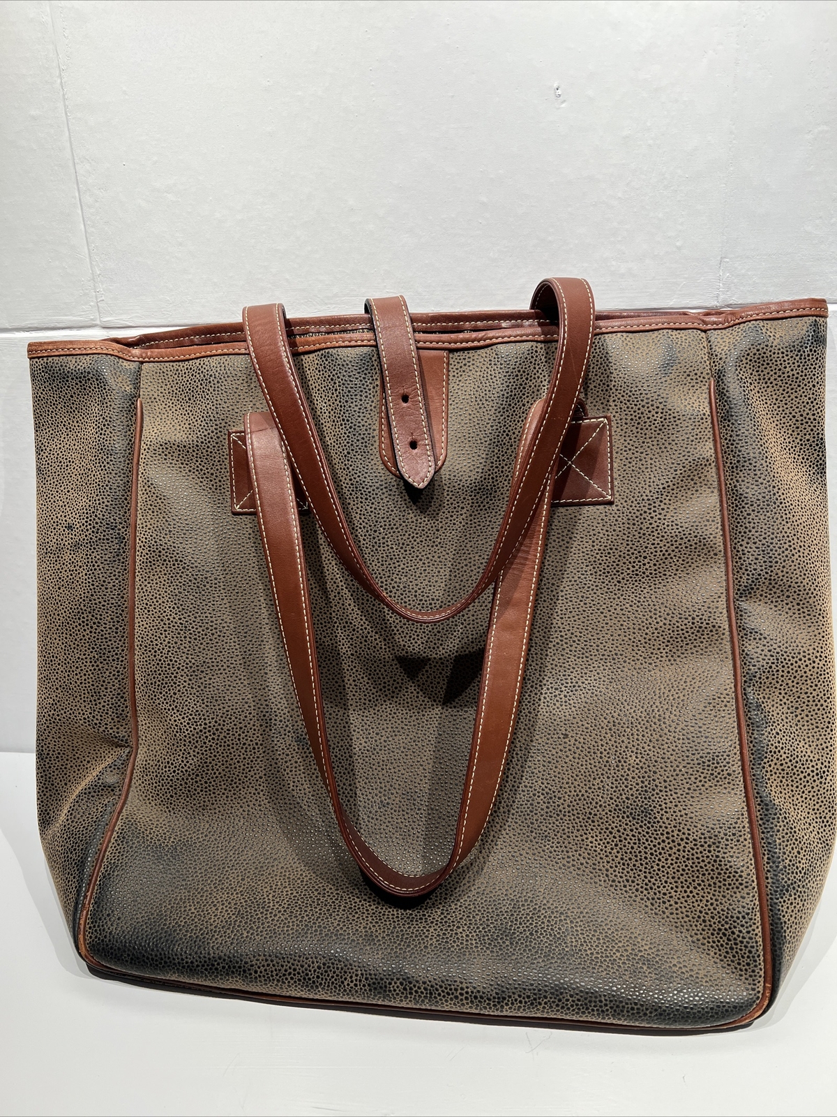 Barrington Brown Leather Lathe Tote Bag