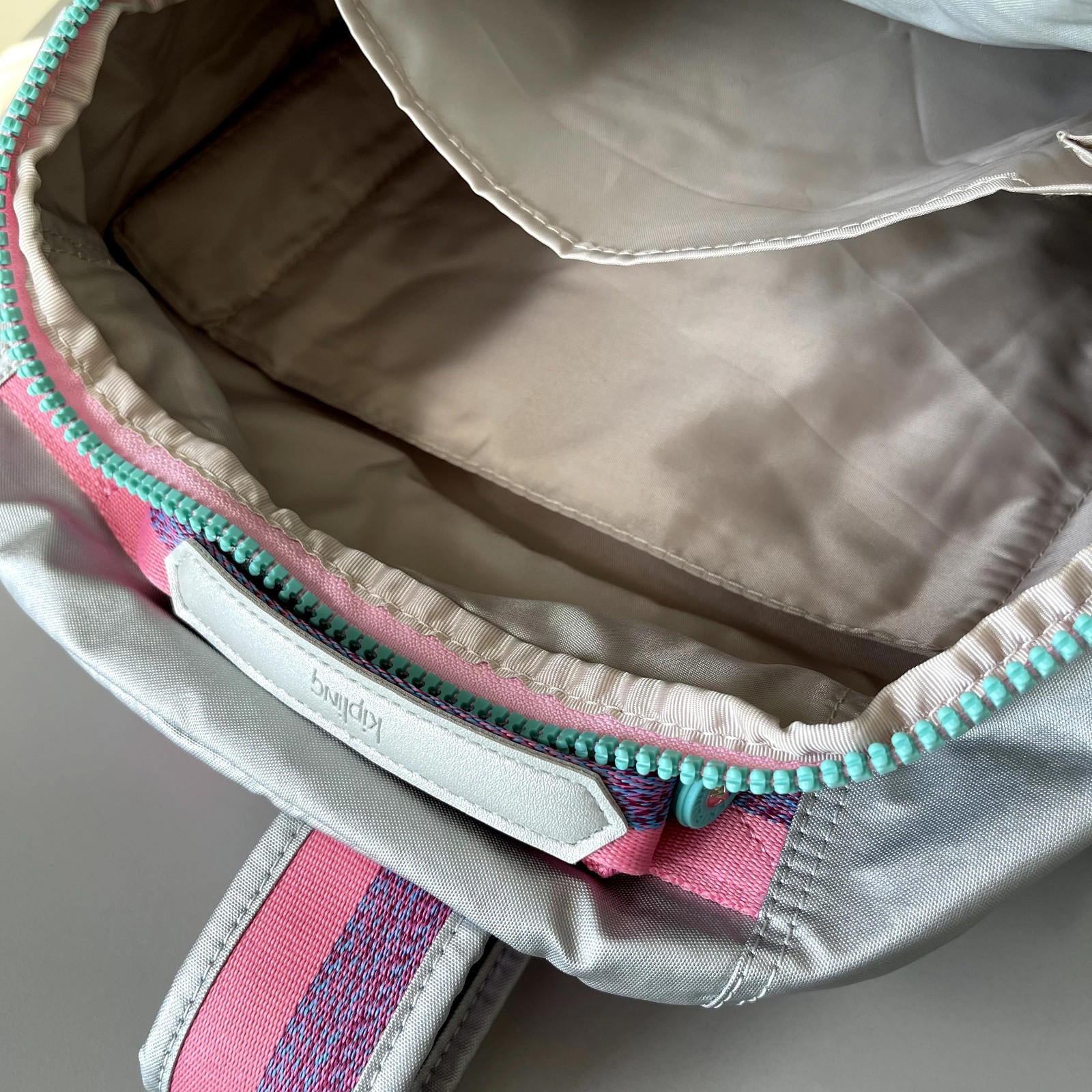 Kipling Seoul Up 17″ Laptop Extra Large Backpack in Metallic Silvery Fun NWT