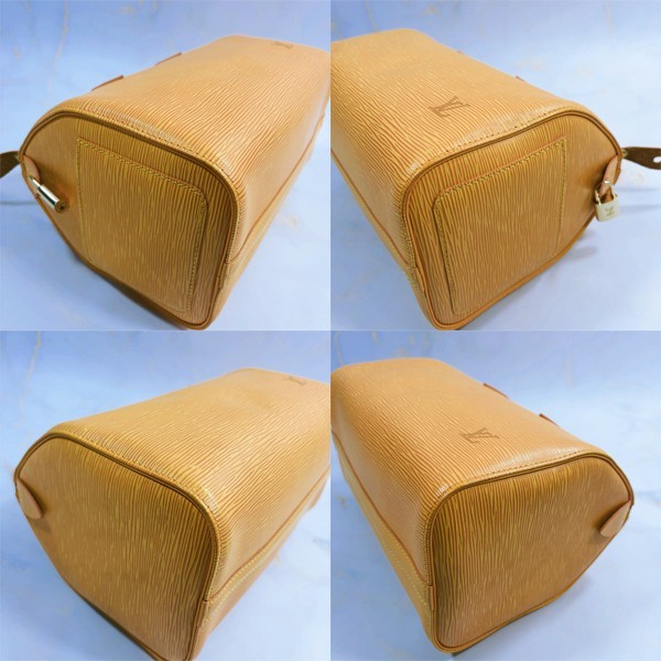 LOUIS VUITTON Epi Speedy 25 Boston Bag Handbag Yellow Leather LV Authentic