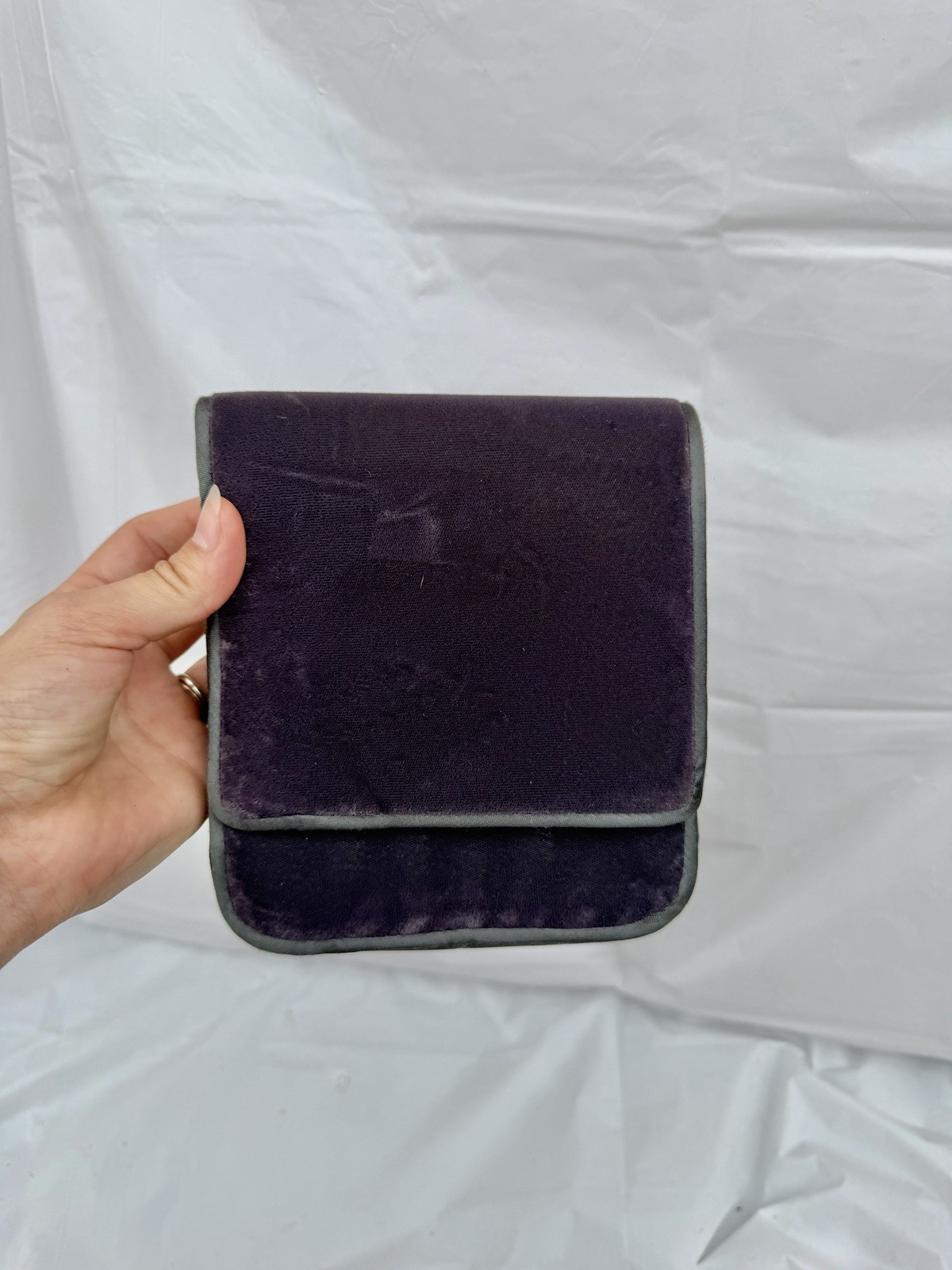 Vintage Bechamel Genuine Leather & Velvet Handbag Purse, Burgundy & Evening bag