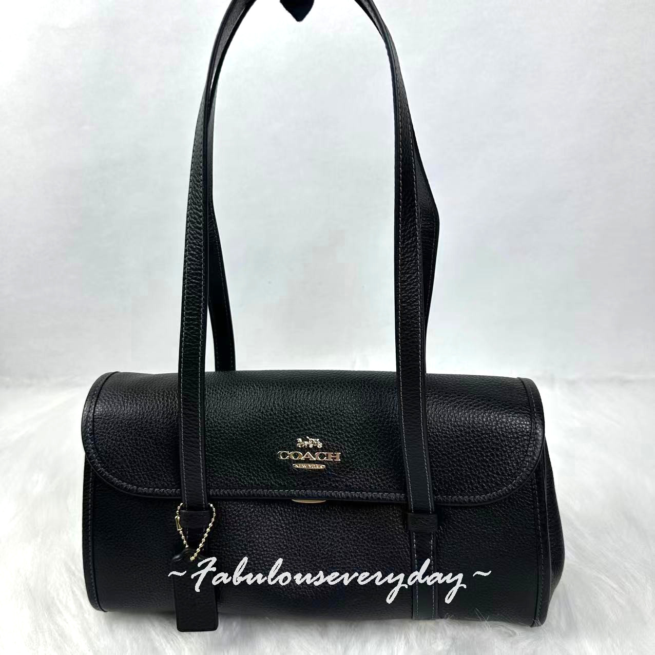 COACH Bridget Flap Shoulder Bag In Leather/Silver/Black CDB04 NWT