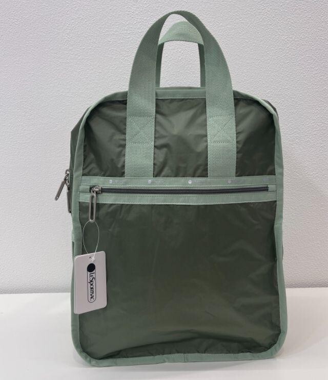 LeSportsac CRURBAN Backpack Nylon Khaki Green From Japan W16 ×H12.6× D5.9in