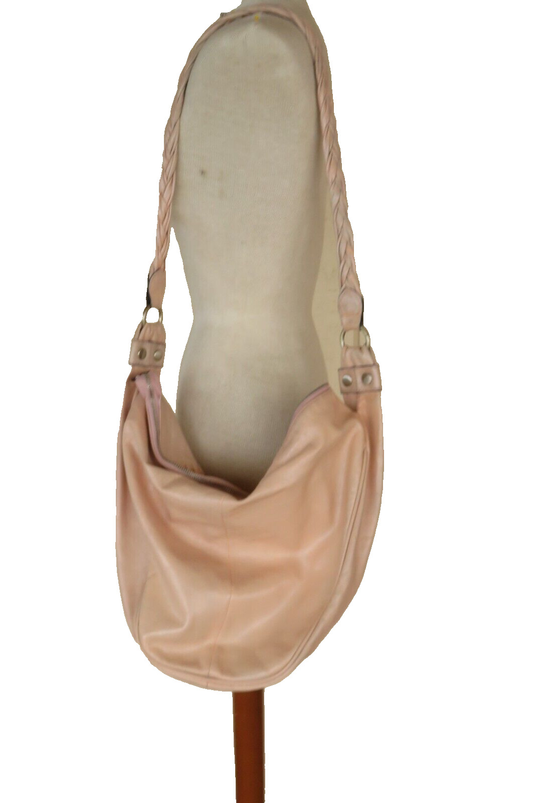 Guess Marciano X-Large Peach Leather Slouch Bag Tote Shoulder Bag Satchel Hobo