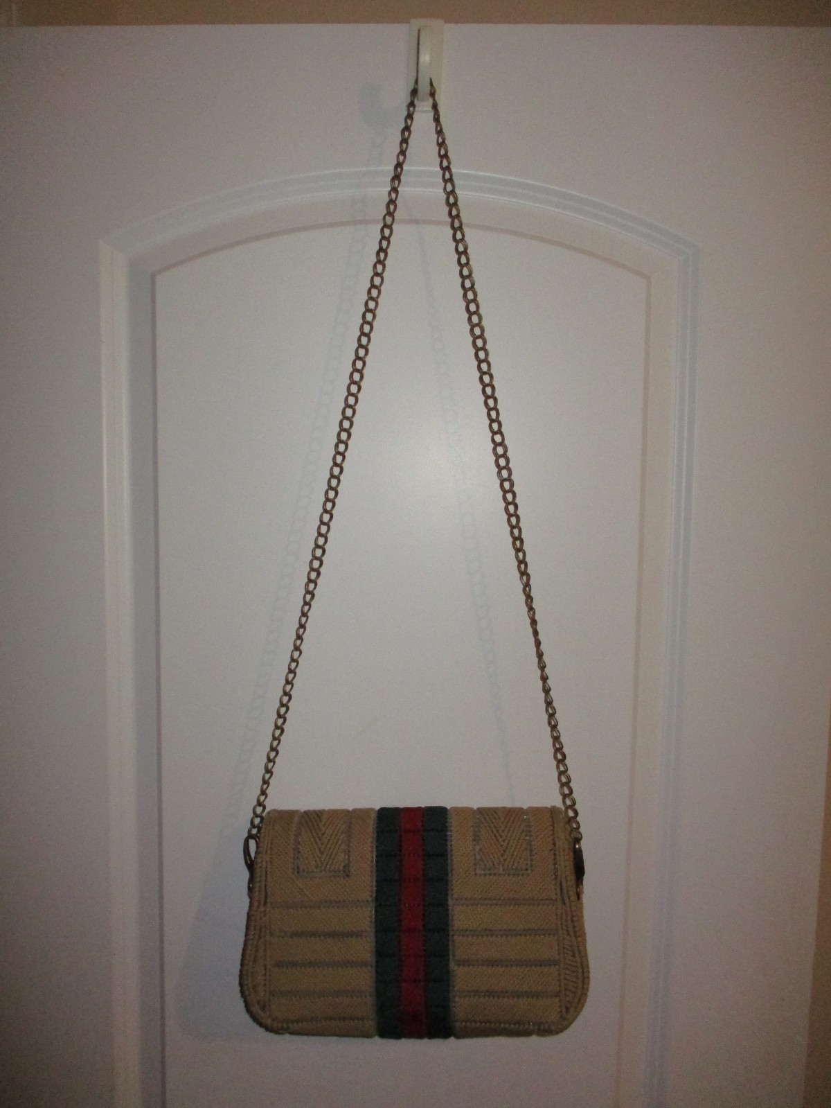 Handmade Paracord Plastic Canvas Handbag Shoulder Purse 11″ x 7.5″ x 2.75″ Brass