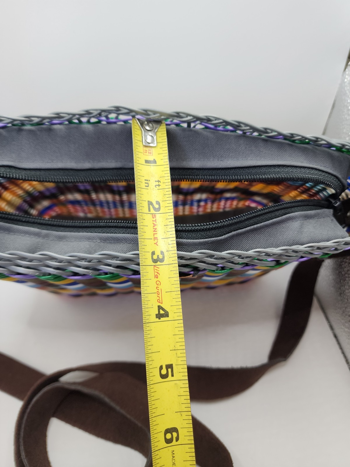 SÄQ Handwoven Recycled Plastic Crossbody Bag Guatemala Artisan Boho Eco Friendly