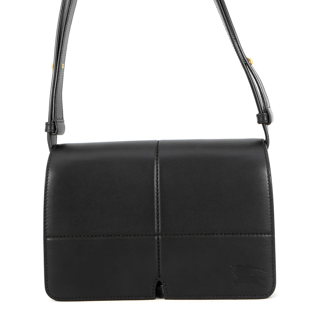 BURBERRY Snip Bag Shoulder Bag Smooth Calf Leather Black 80889161
