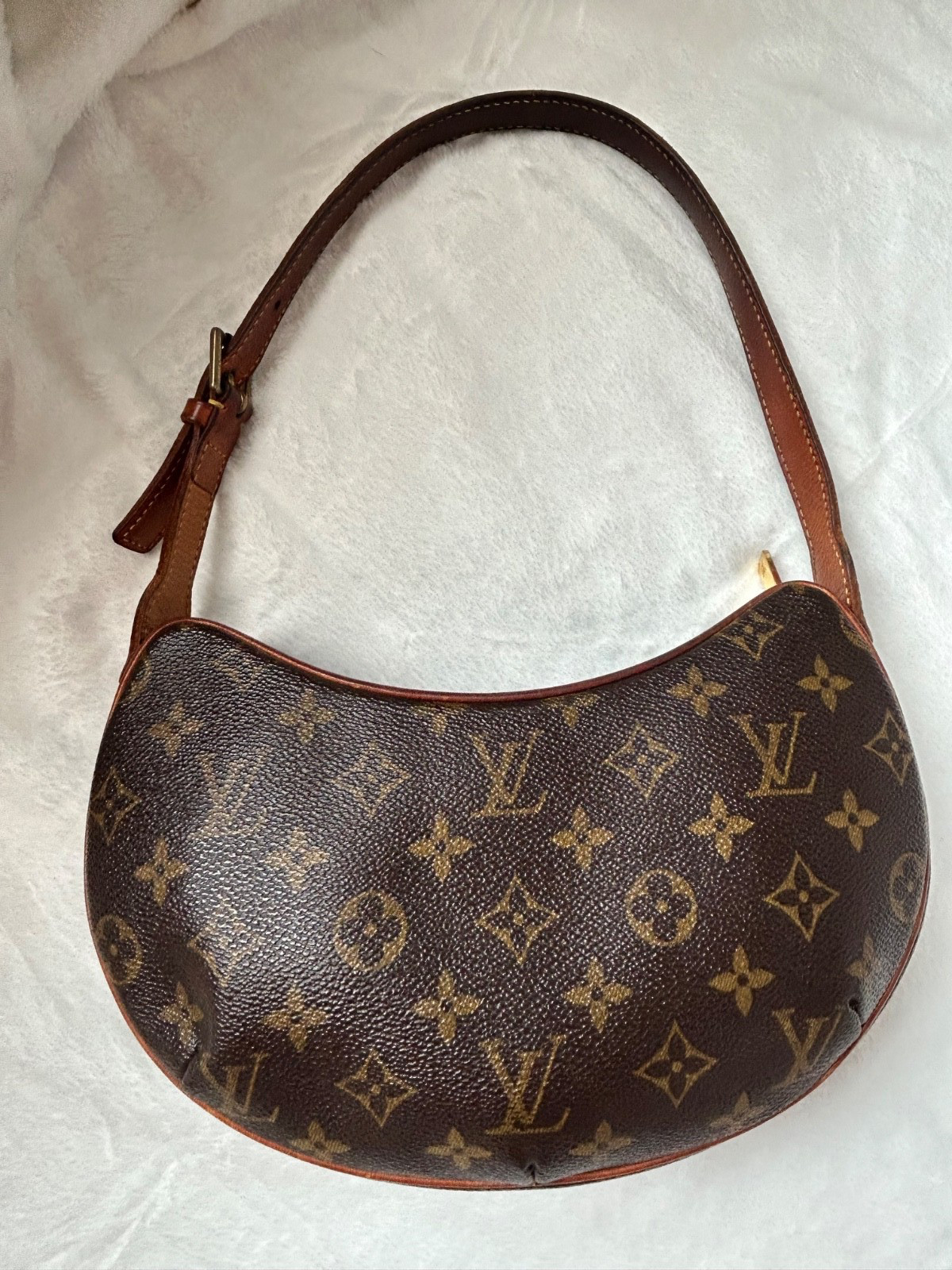 Louis Vuitton (Rare) Croissant Hobo Bag PM Brown Canvas
