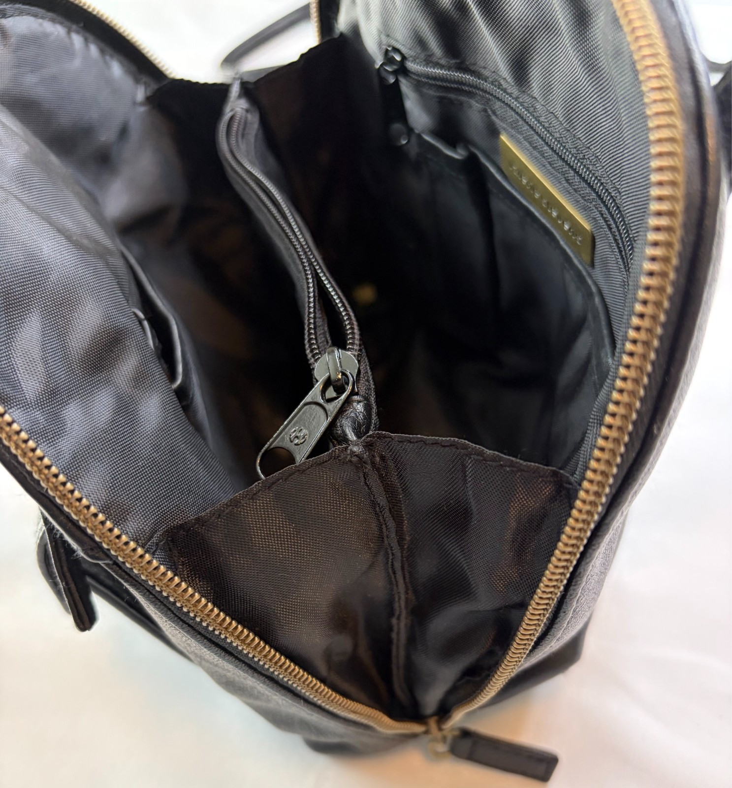 Valerie Stevens Black Leather Mini Satchel Crossbody Purse Top Handle Bag
