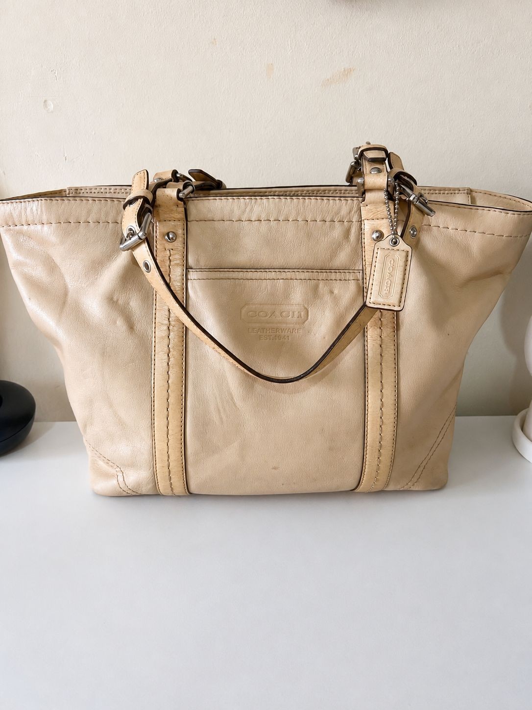 Vintage Coach Y2K Leather Tote