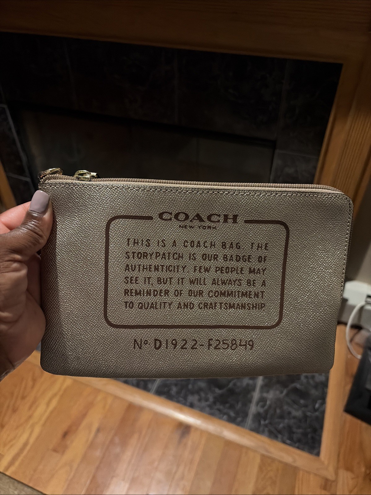 Coach REVERSIBLE CITY TOTE Signature Khaki Gold Metallic Purse with Bonus Pouch