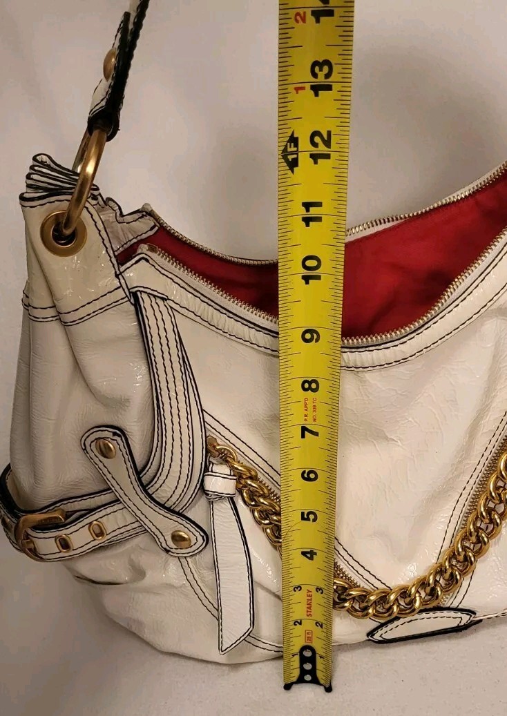 Rare Vtg Y2k Isabella Fiore Cream/white/red Purse Bag